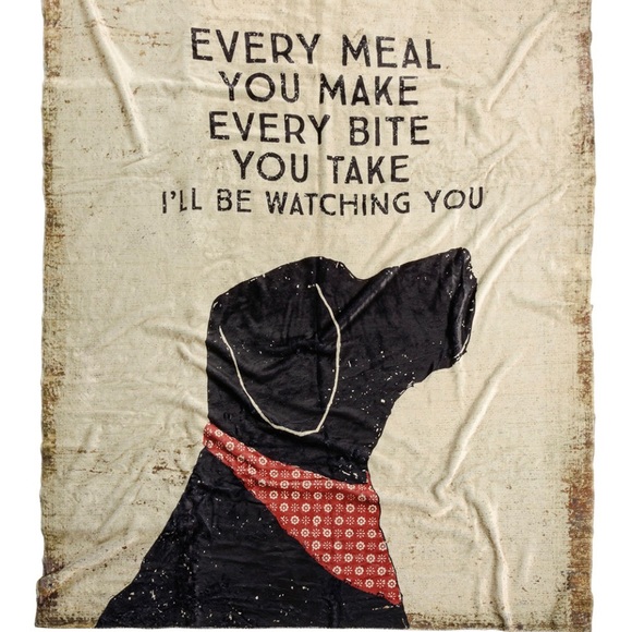 New with tags PRIMITIVES BY KATHY “WATCHING YOU” SOFT THROW BLANKET 50”x60” 🐶 - Picture 5 of 6
